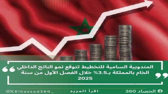 المندوبية السامية للتخطيط تتوقع نمو الناتج الداخلي الخام بالمملكة بـ3.5% خلال الفصل الأول من سنة 2025