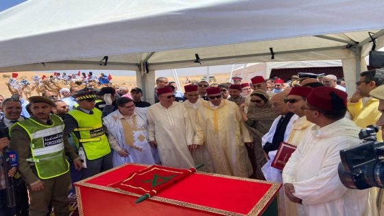والي جهة كلميم وادنون يعطي انطلاقة بناء مدرسة عتيقة بجماعة ابطيح في إطار فعاليات اموگار طانطان في نسخته ال18