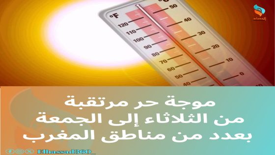 موجة حر مرتقبة من الثلاثاء إلى الجمعة بعدد من مناطق المغرب