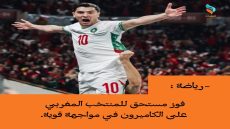 فوز مستحق للمنتخب المغربي على الكاميرون في مواجهة قوية.